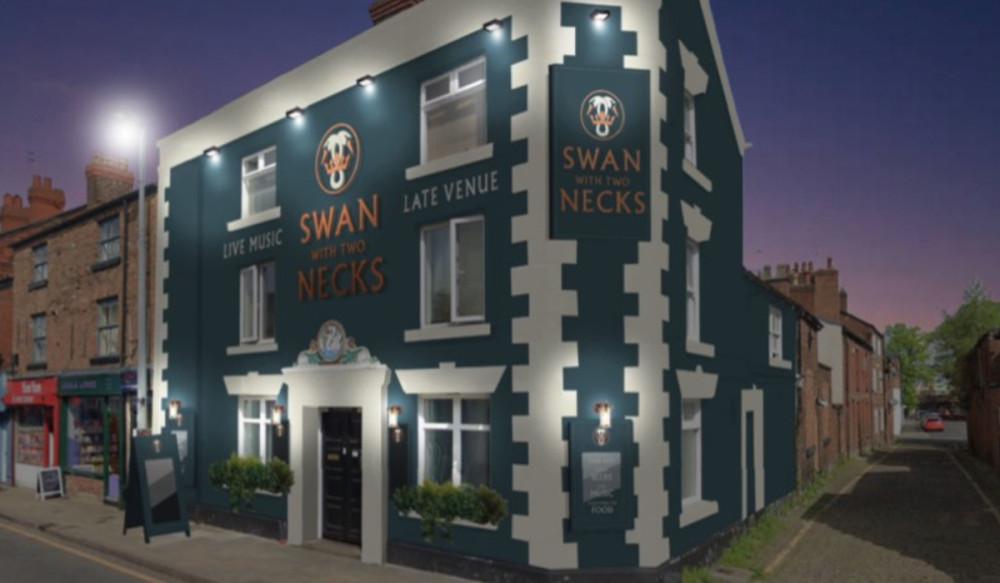 An artist's impression of what the Swan With Two Necks could look like when it reopens (Credit: Supplied)