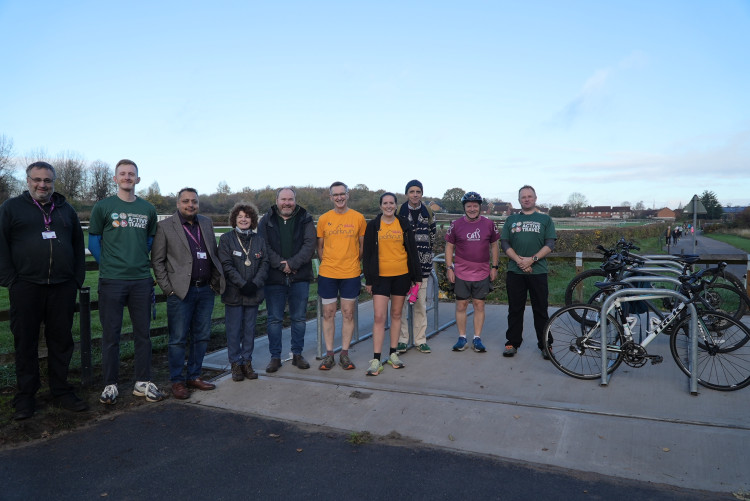 Cycle racks have been installed at Warwick Racecourse (image supplied) 
