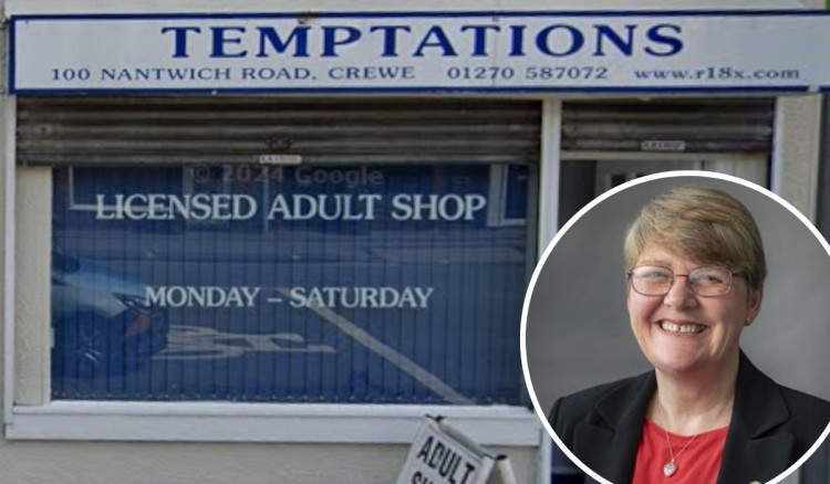 The licence for Temptations Adult Shop on Nantwich Road has been renewed (Photo: LDRS).