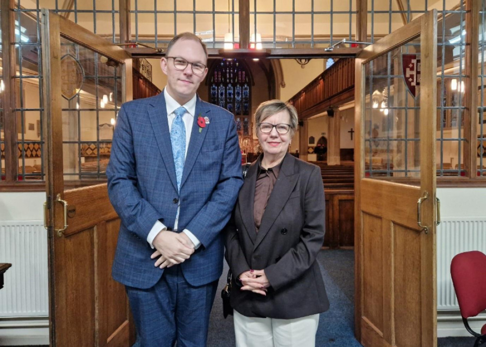 Gareth Snell MP with Lynn Jones MBE who is supporting the project (image via Gareth Snell MP)
