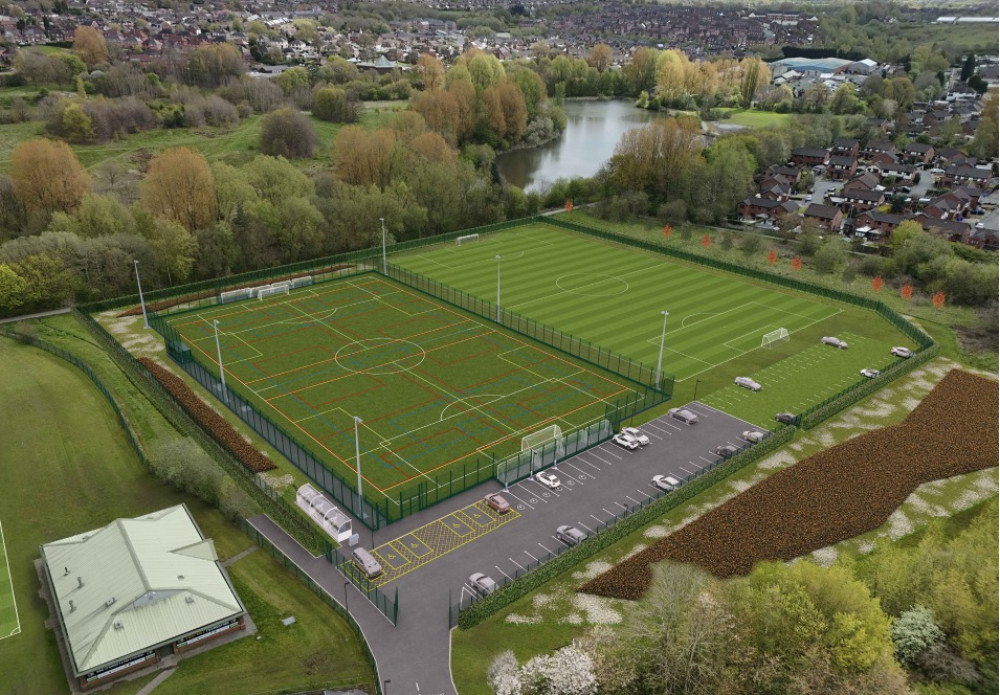 The proposed improvements to Bradeley Football Centre (image via planning application)
