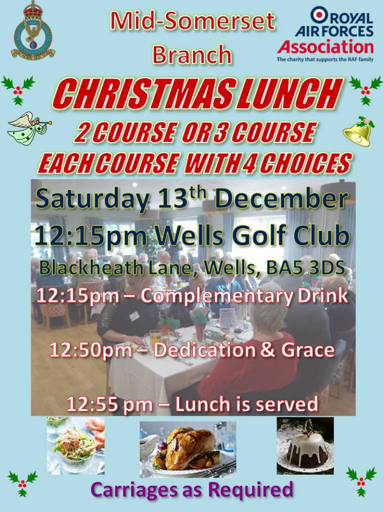 ROYAL AIR FORCES ASSOCIATION MID-SOMERSET BRANCH CHRISTMAS LUNCH