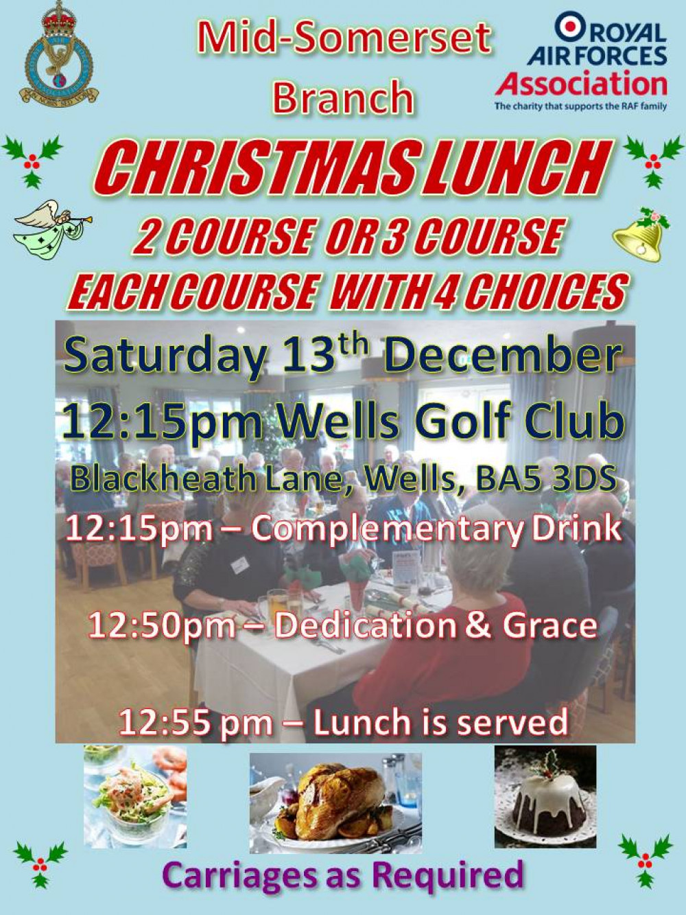 ROYAL AIR FORCES ASSOCIATION MID-SOMERSET BRANCH CHRISTMAS LUNCH