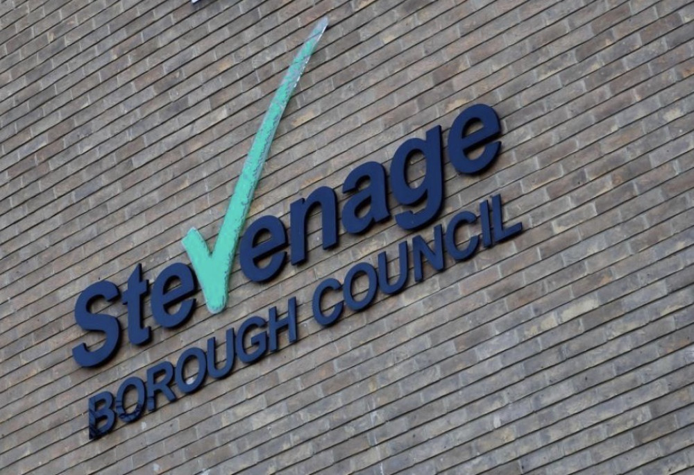 A sign at Stevenage Borough Council's offices. Credit: Will Durrant/LDRS. 