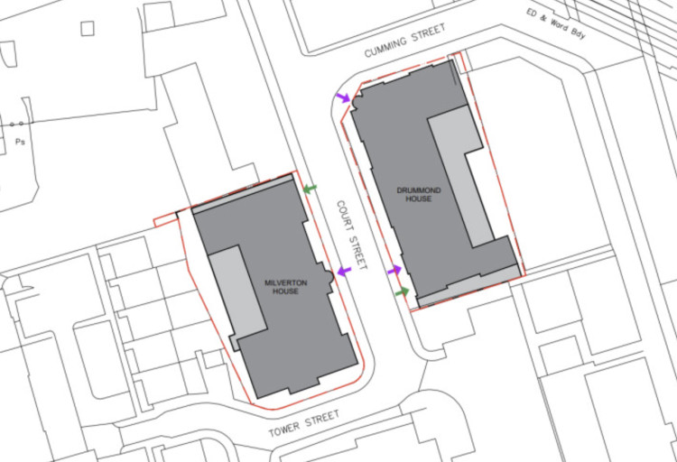 Warwick District Council has approved the development of Milverton House on Court Street into residential homes (image via planning application) 