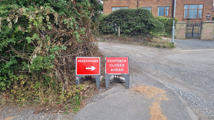 Questions from Town Councillors over the reopening of this Ashby Footpath (Photo: Grace Kennington)