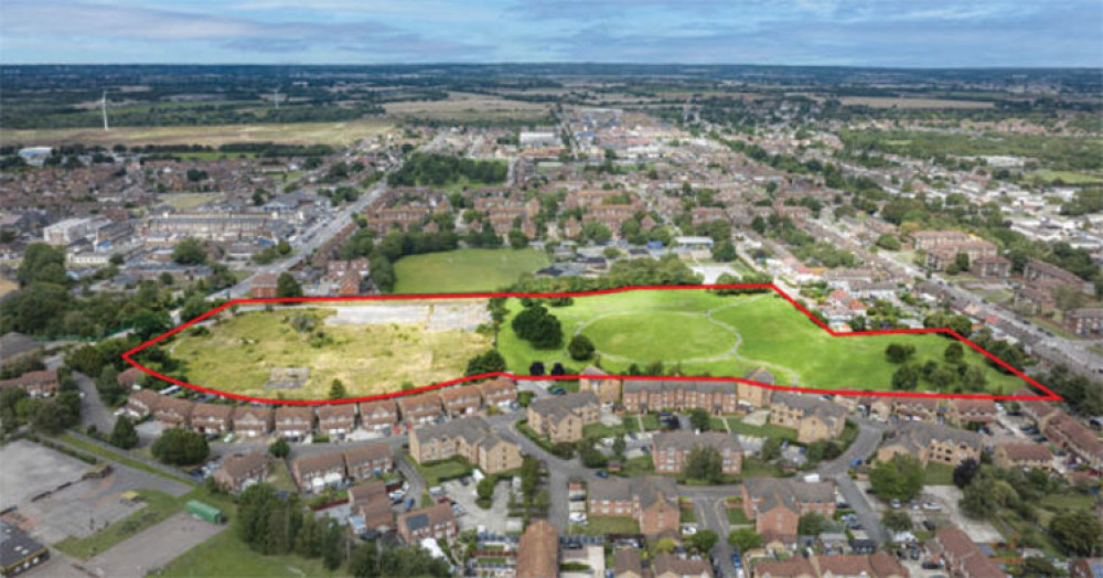 The Culver Centre and open space in South Ockendon which will now be sold off.