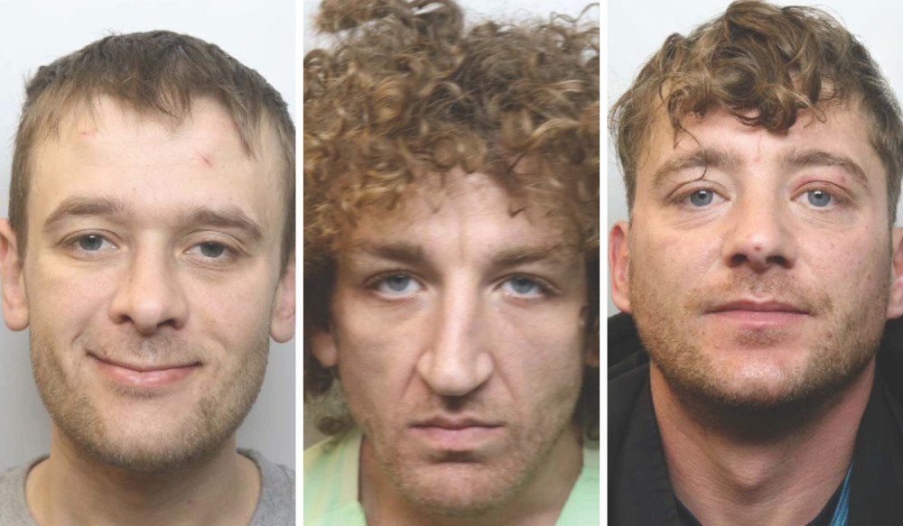 James Barlow, Haden Whittaker and Aaron Whittaker are wanted by police (Credit: Nub News)