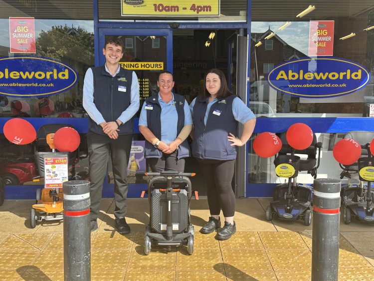 From left to right, assistant manager Nick, store manager Charlotte and sales assistant Nattalie (Image supplied)