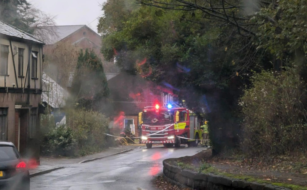 Emergency services at the scene of a fire on Canal Street (Credit: Mary Dodgson)