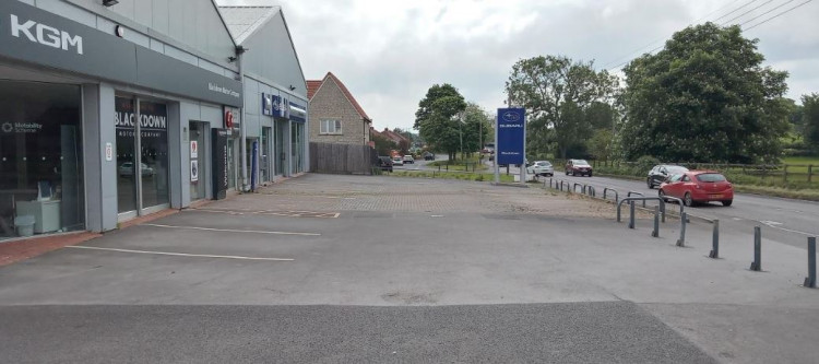 Former Blackdown Motors garage on the A39 in Walton, Somerset, approved for 24/7 self-storage conversion