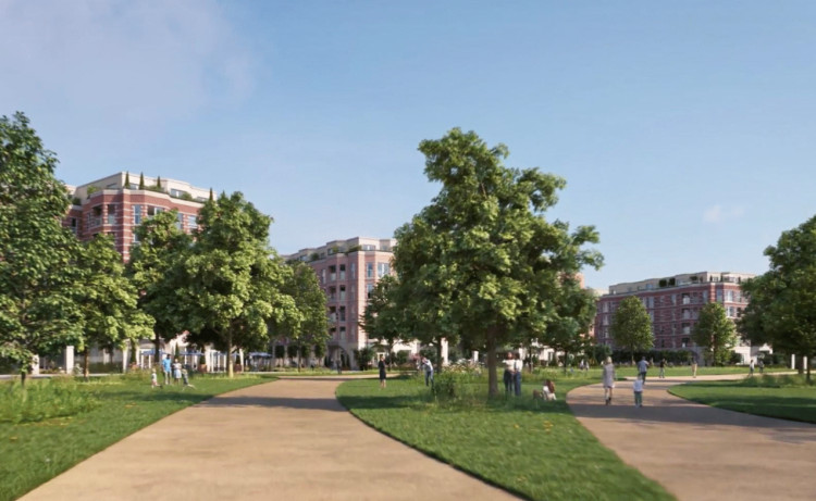 CGI of what the proposed site, near Clayton Road, Chessington, will look like if the proposals are granted (Credit: Poppymill)