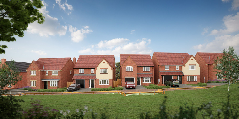 A CGI of new homes being built by William Davis Homes at Westwood Park, Burton Green  (image supplied)