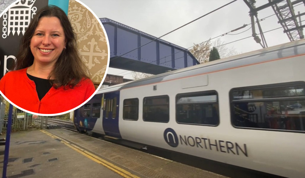 Sarah Russell MP has welcomed the freeze on rail fares (Credit: Network Rail/Sarah Russell)