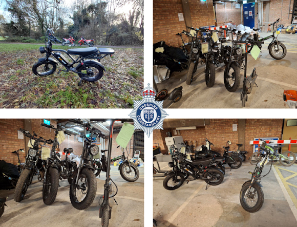 Cheshire Police officers working under 'Operation Lawmaker' seized a further ten vehicles and arrested two people, during a recent deployment in Crewe (Photo: Cheshire Police).