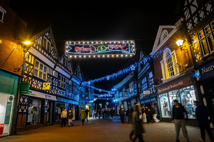The Nantwich Late Night Christmas Shopping Event takes place on Thursday 27 November, with retailers hosting a special evening packed with festive fun, including prizes and giveaways, exclusive offers and live music (Photo: Nantwich Town Council).