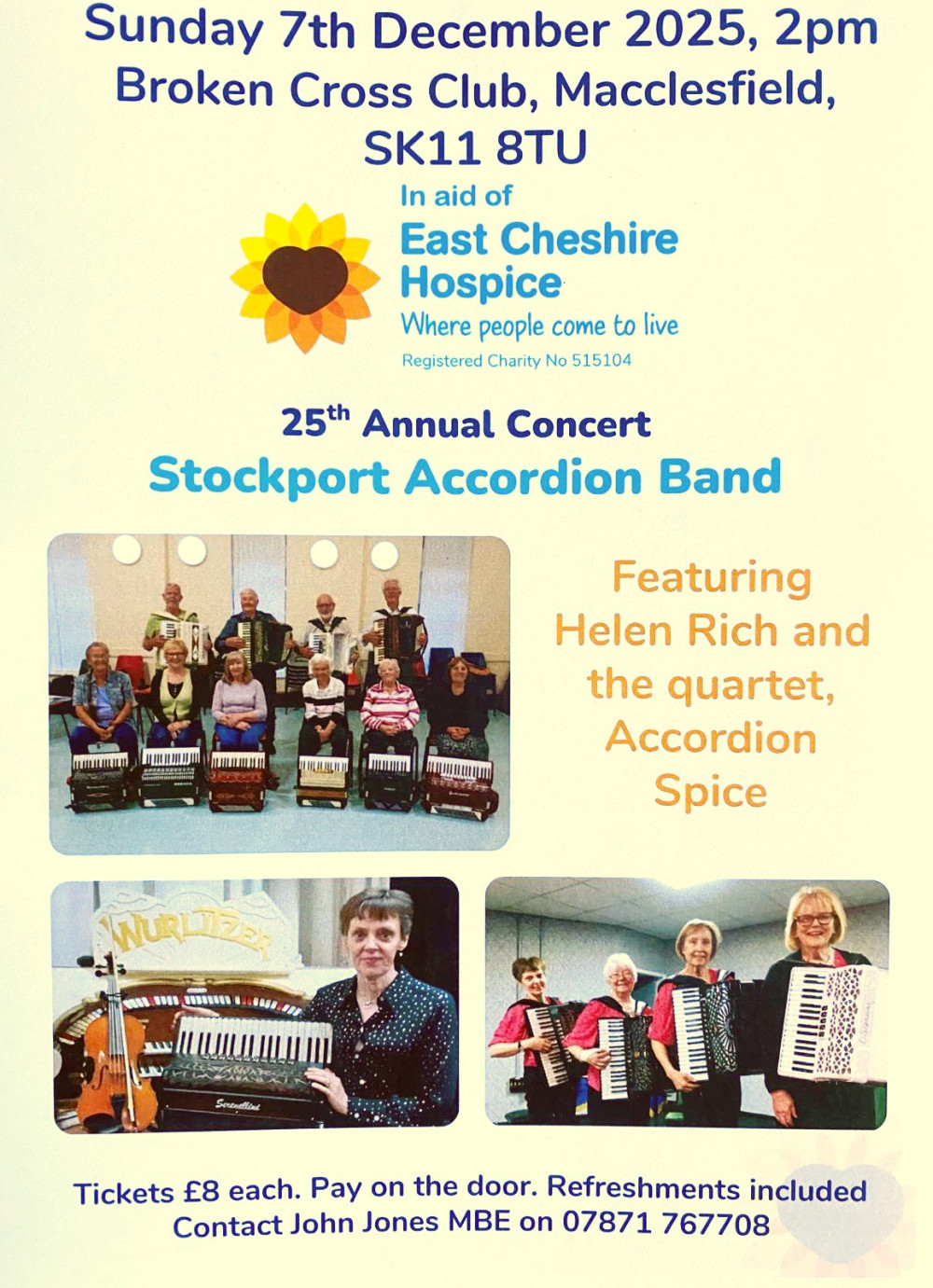 Charity Concert in aid of the East Cheshire Hospice