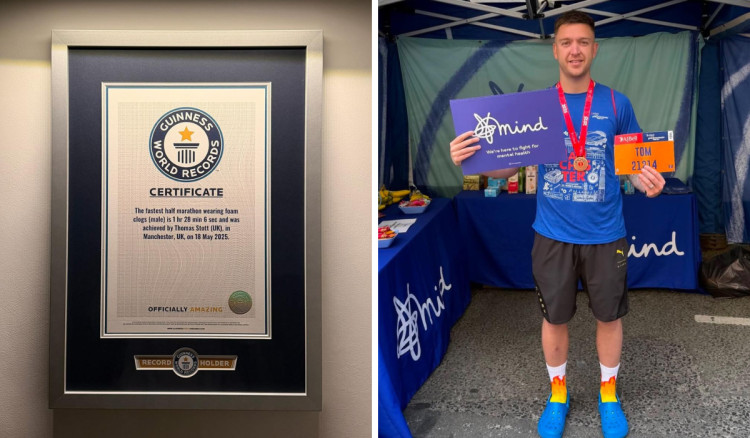 Tom Stott is officially a Guinness World Record holder (Credit: Tom Stott)