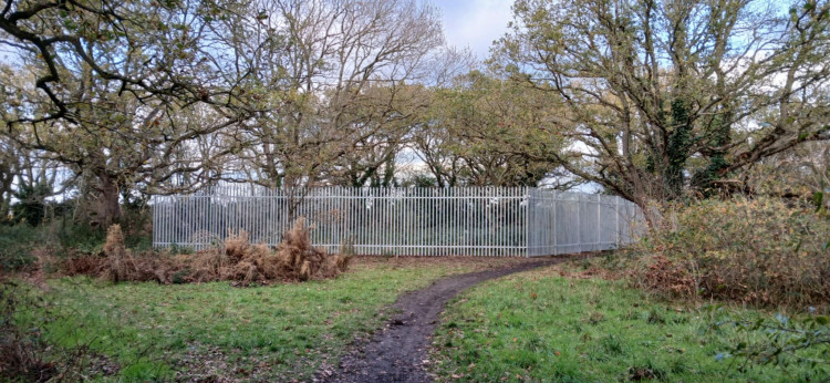 The fenced off part of Torels Heath wood will become a forest school and wildlife sanctuary.