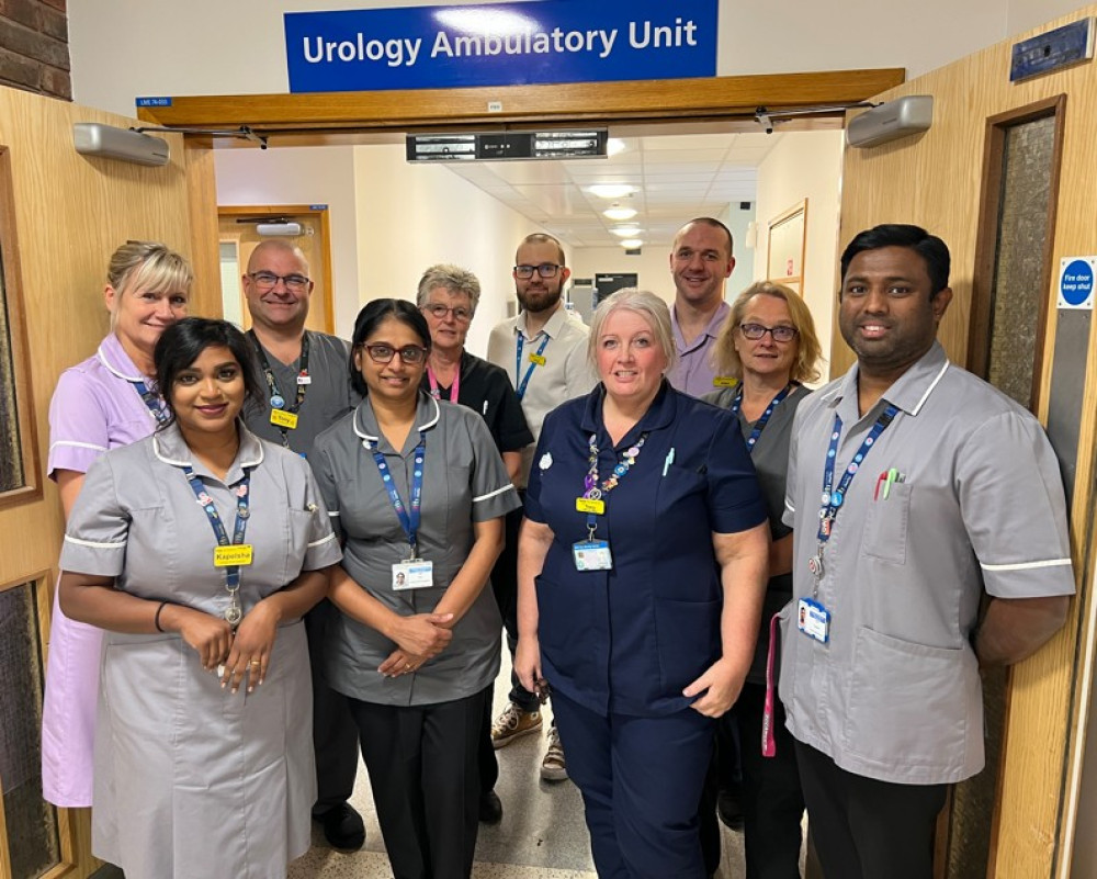 Staff from the newly relocated Urology Ambulatory Unit at Royal Stoke University Hospital (image via UHNM)