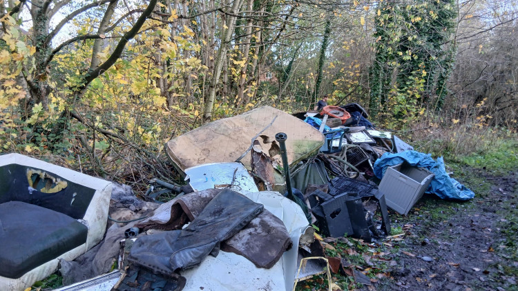 A considerable amount of fly-tipped waste was removed earlier this month (Image via: Cheshire West and Chester Council)