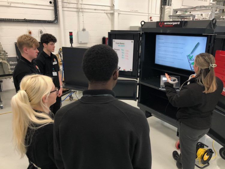 Crewe UTC students have had an exciting opportunity to showcase their skills during a T-Level placement assessment centre hosted by Bentley Motors this November (Photo: Crewe UTC).
