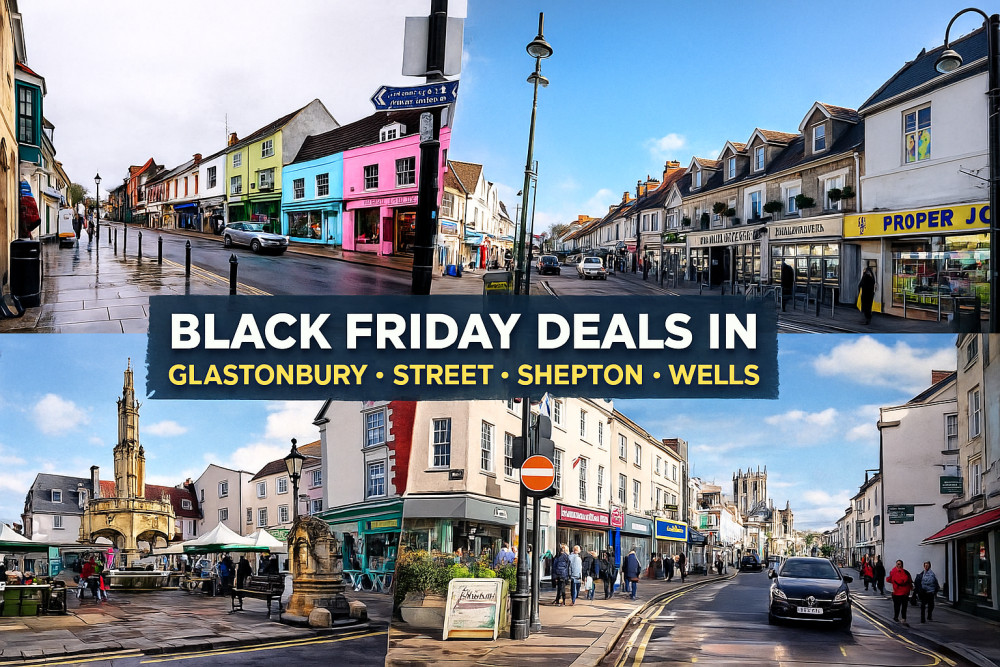 Black Friday thrives in Somerset with local deals in Street, Glastonbury, Wells, and Shepton Mallet. 