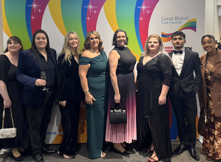 Belong Newcastle-under-Lyme celebrate success at the regional Great British Care Awards (image via Belong)