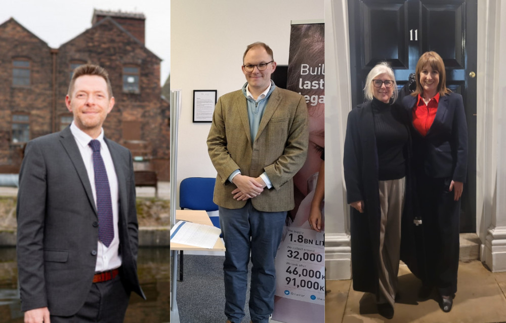 David Williams, MP (left), Gareth Snell, MP (centre), Dr Allison Gardner, MP (right) (images via David Williams MP, LDRS, Dr Allison Gardner MP)