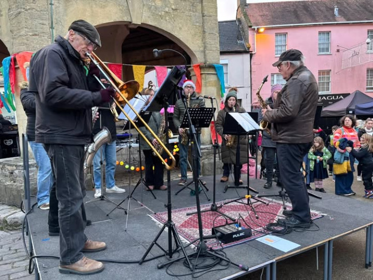 Shepton Mallet Big Band played at the light switch on. (Image: Facebook)