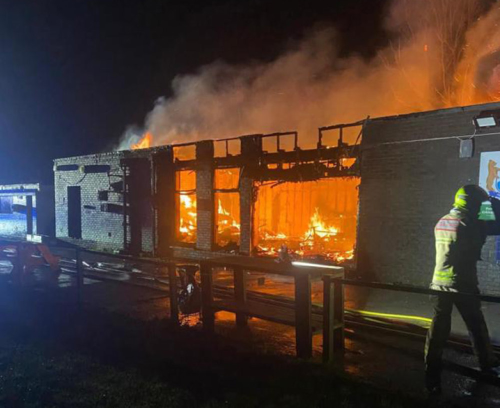 Firefighters tackled the blaze.