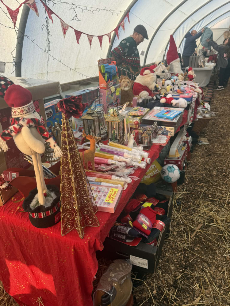 One of the stalls at yesterday's Christmas market. ( Photo: Majorie Somerville)