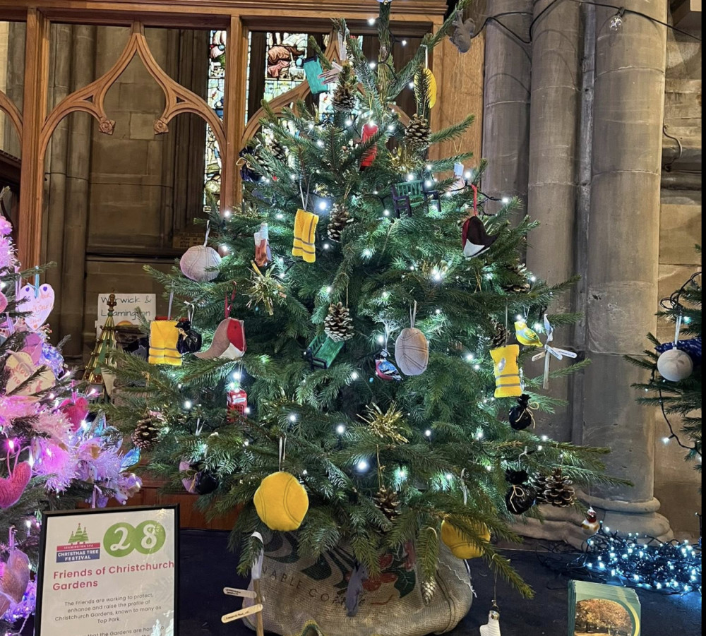 Leamington's Christmas tree festival has begun (image via Friends of Christchurch Gardens)