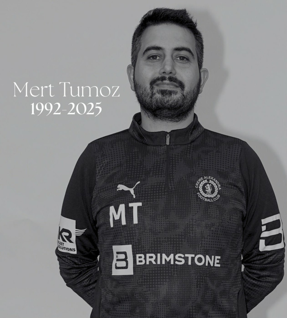 Crewe Alexandra has confirmed Recruitment Analyst, Mert Tumoz, has passed away suddenly at the age of 33, with a fundraiser launched to support the father-of-two's young family (Photo: Crewe Alexandra).
