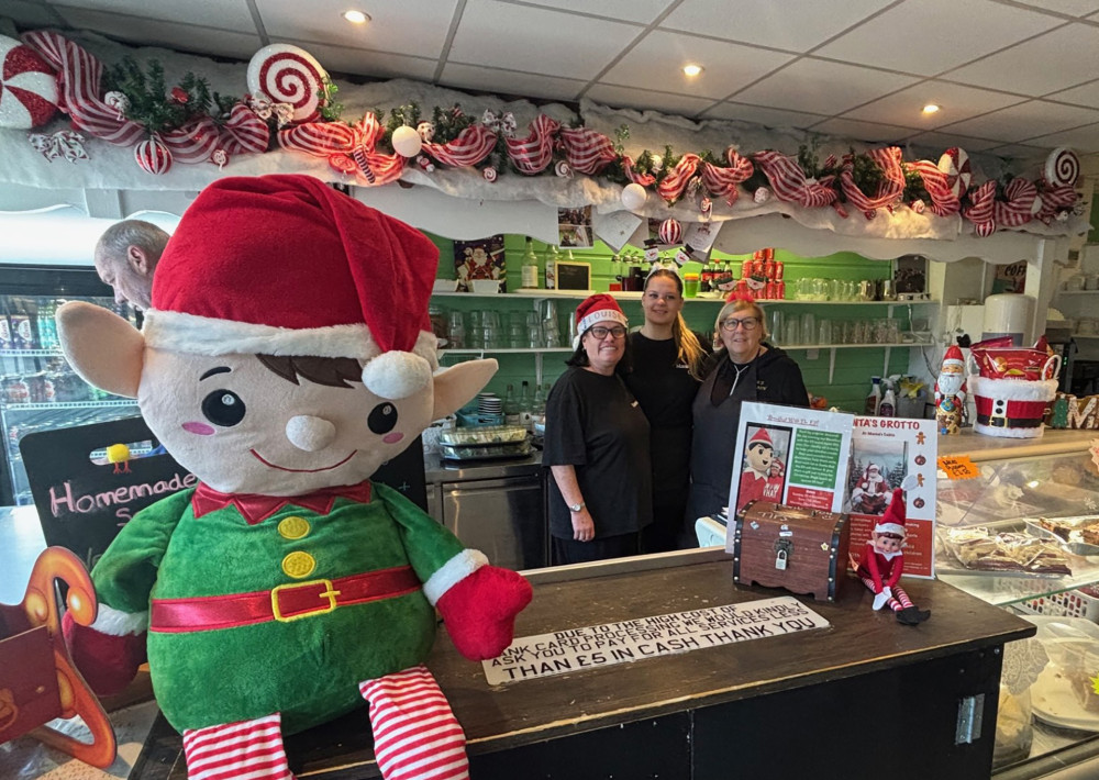 Louise Watkins (left) with team members Lilly and Sharon. 