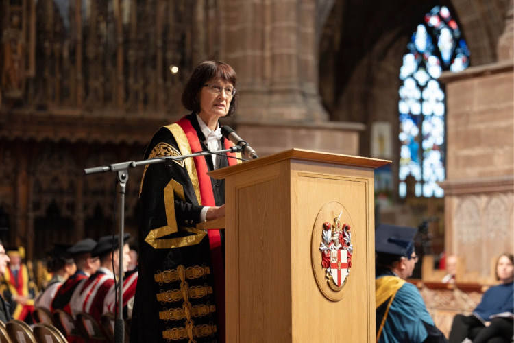 Dame Jenny has taken over the role from Gyles Brandreth Hon D Litt (Image via: University of Chester)