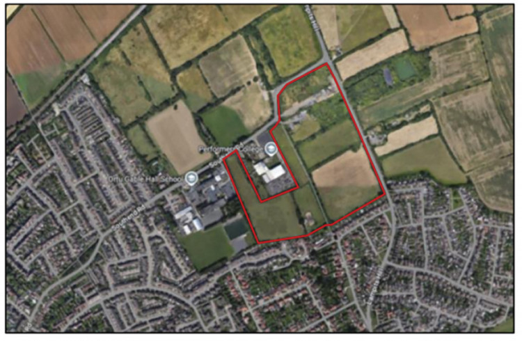 The location of the planned new homes. 