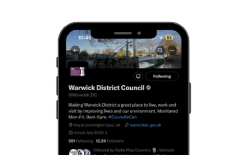 Warwick councillors are urged to quit platform X (formerly Twitter) (image via WDC X)