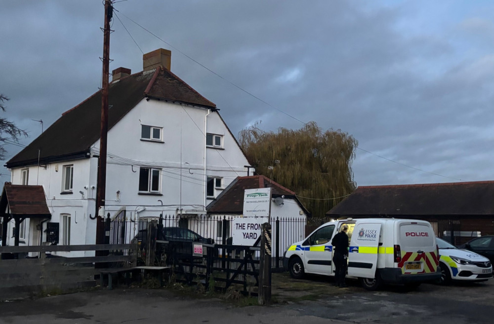 Police forensic teams at the site. 