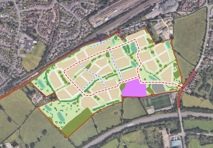 A 500-home scheme for Crewe has been unveiled, including a primary school, nursery, and a 100-space car park (Photo: IM Land).