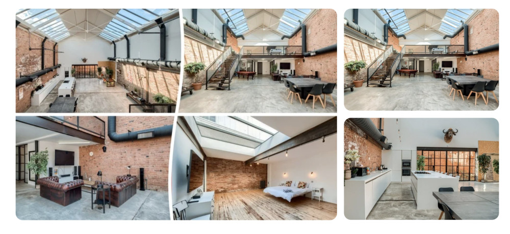 A 19th-century factory in Leamington Spa, now a New York-style loft, rents for £6,000/month (image via SWNS) 