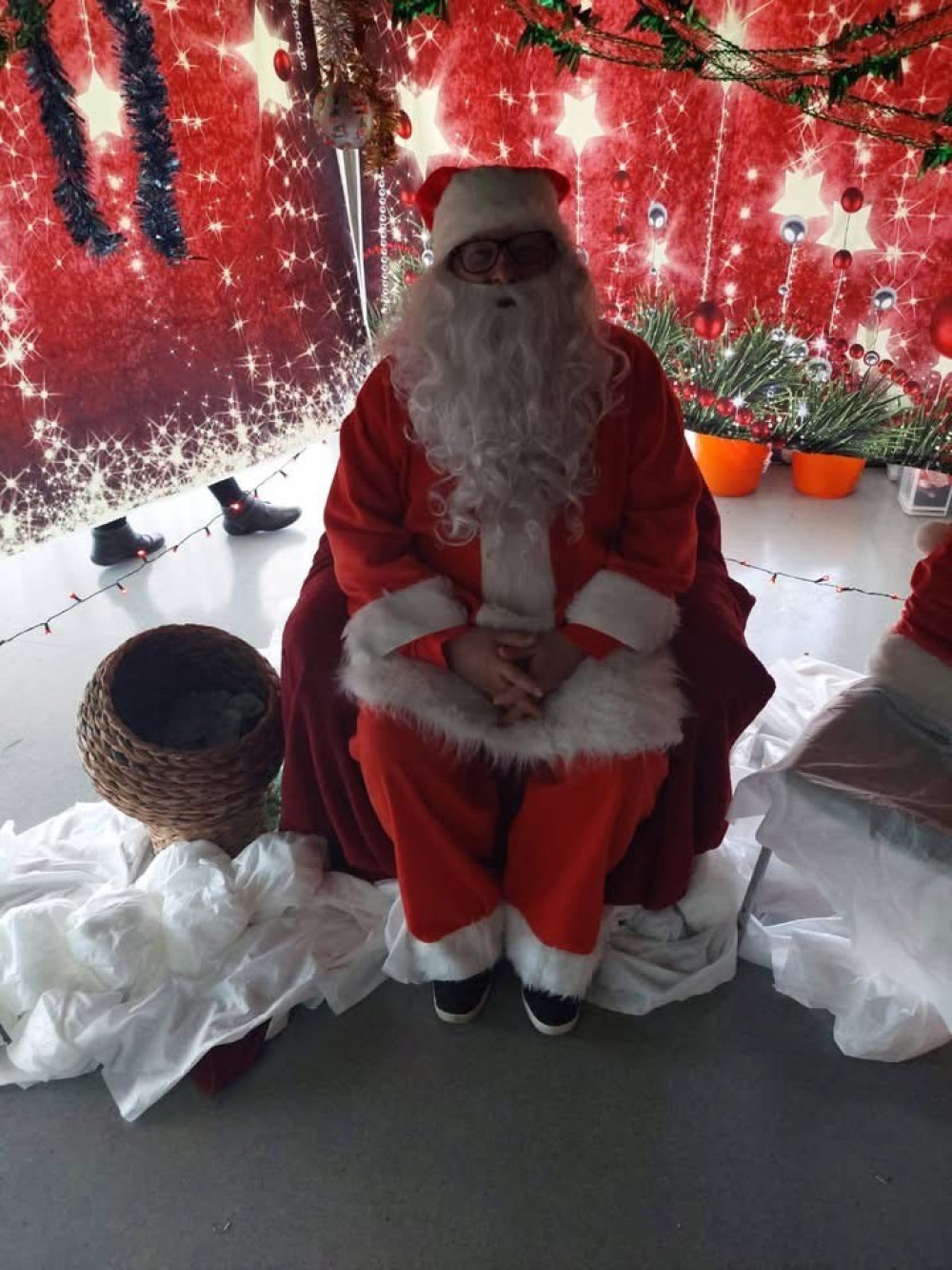 Santa in his grotto