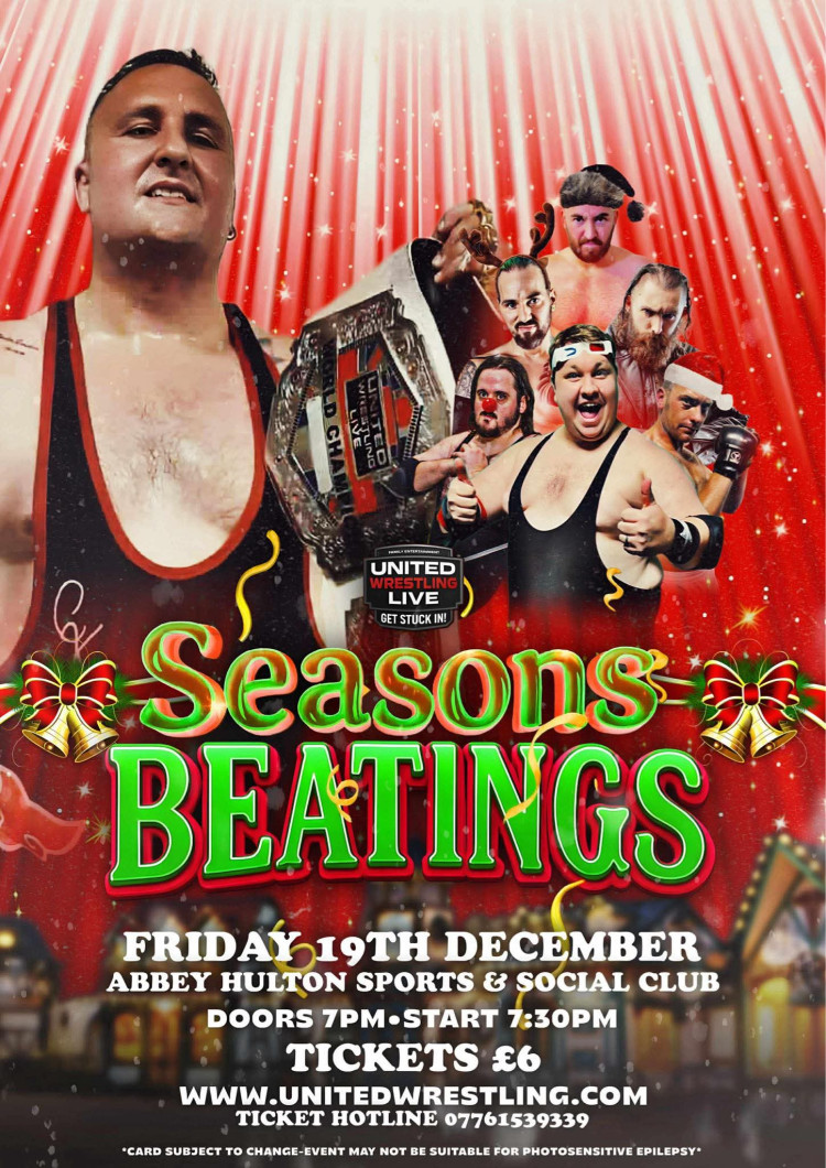 Live wrestling at Abbey Hulton sports and social club (image via United Wrestling Live)