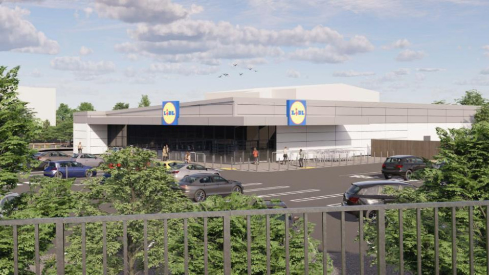 A computer-generated image showing how the new Lidl supermarket in Stevenage could look. Credit: Lidl/Stevenage Borough Council planning portal.