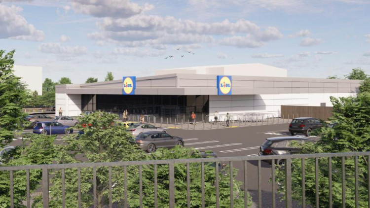A computer-generated image showing how the new Lidl supermarket in Stevenage could look. Credit: Lidl/Stevenage Borough Council planning portal.