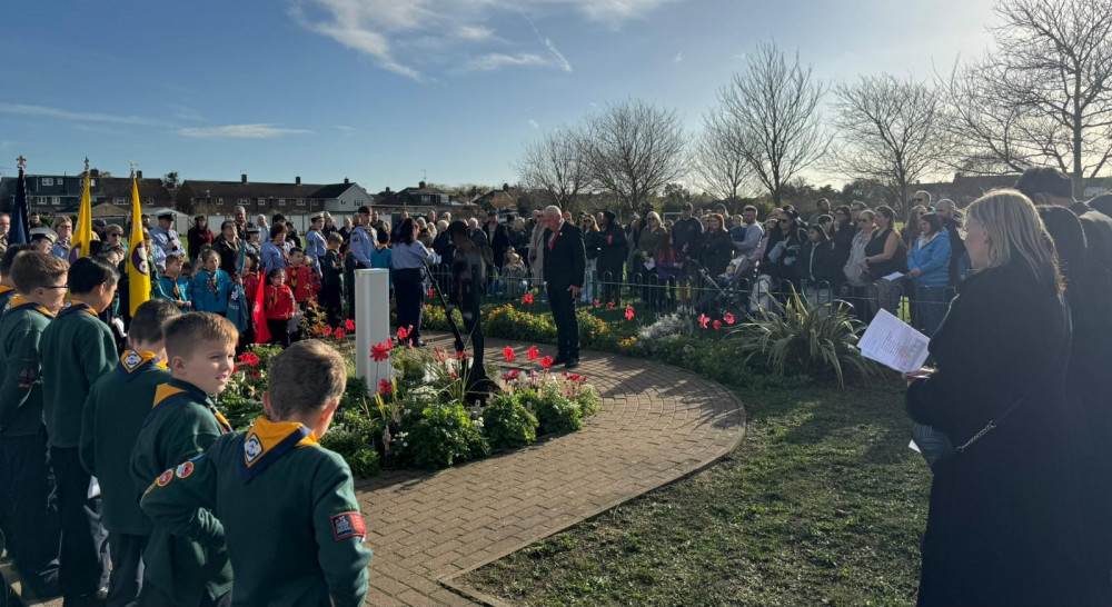 The community Remembrance service at the Memorial Garden.