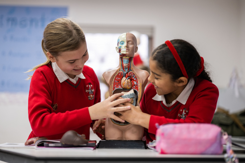 Pupils enjoying a science lesson at LEH Junior School in Hampton (Image supplied)