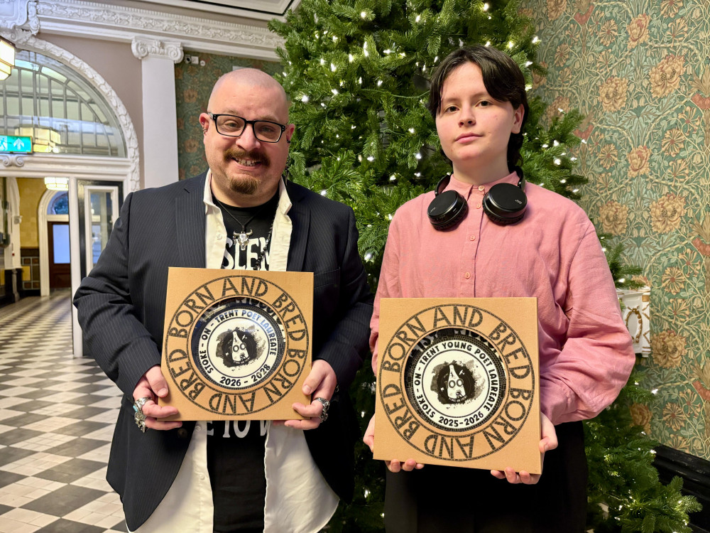 Steven Beattie has been appointed Poet Laureate and Cameron Hart has been appointed Young Poet Laureate (image via Stoke-on-Trent City Council)