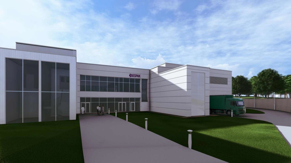 The proposed extension at Bespak in Holmes Chapel (Integrated Project Services, from planning docs)