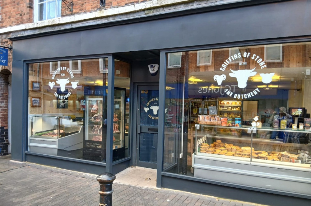 Griffins of Stone Family Butchers has partnered with Diamond Families CIC to donate Christmas hampers (image via Griffins of Stone)